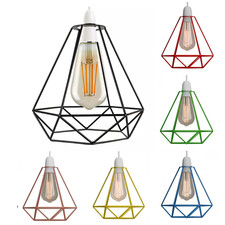 Vintage Metal Cage Wire Light