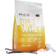 PhD Nutrition Diet Whey Lean Protein Powder Vanilla Crème Healthy Supplement 1kg
