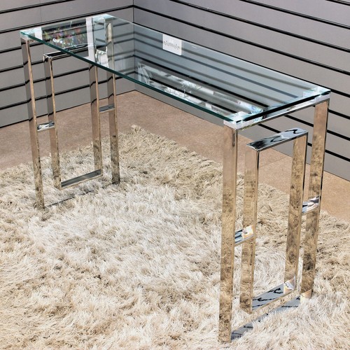 Glass console table stainless - table,