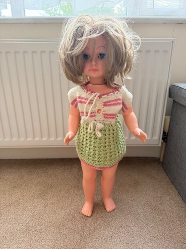 Vintage crolly doll - made, in
