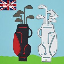 Golf Bag Clubs Metal Cutting Die, Card Making, Crafting, Male Dad *UK SELLER* A4