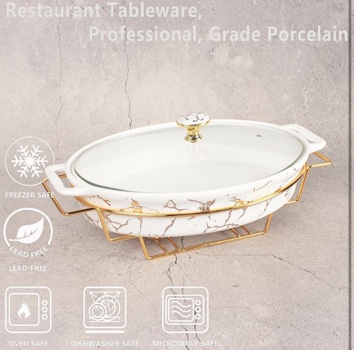 Porcelain oval casserole - oval,