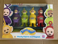 All 4 Teletubbies Chunky Family Figures Includes Playmat Set