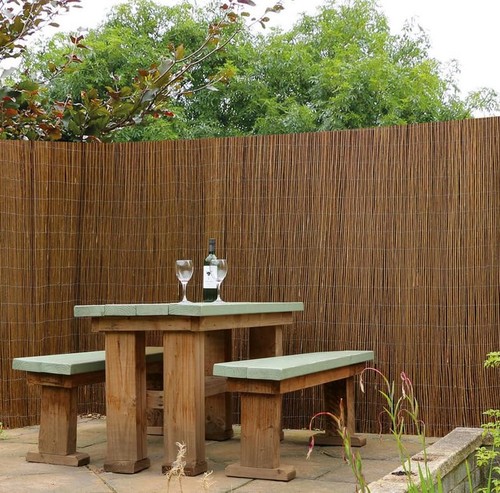Willow fence screen roll x - willow,