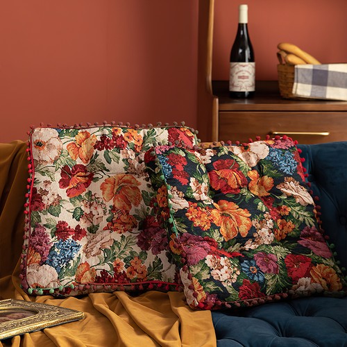 Jacquard floor cushion puff - floor,