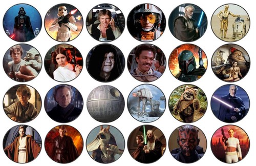 Star wars theme edible - star,