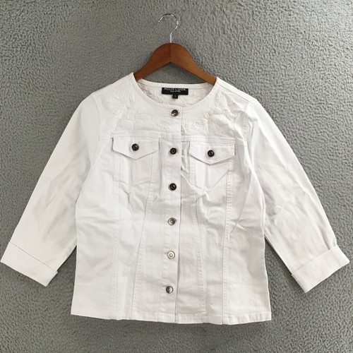 Rich look collarless denim - collarless,