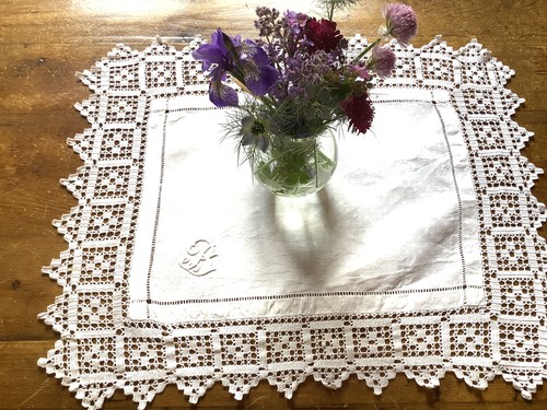 Vintage white linen - vintage,