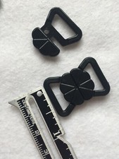 SET OF 3 BLACK HOOK & SNAP