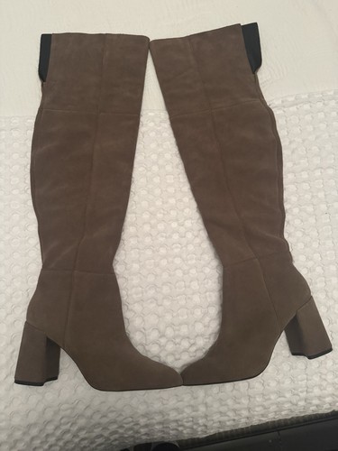 Topshop leather suede greige - topshop, leather/suede