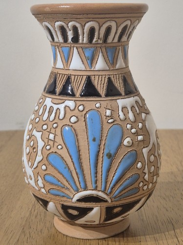 Greek studio pottery vase - greek,