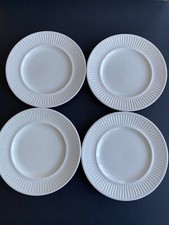 4 Johnson Bros Ironstone Bread Plates Athena White With Ribbed EUC