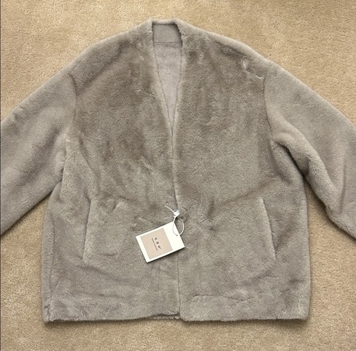 Faux fur mink felt gray - , coat
