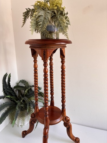 Mahogany plant lamp stand - plant,