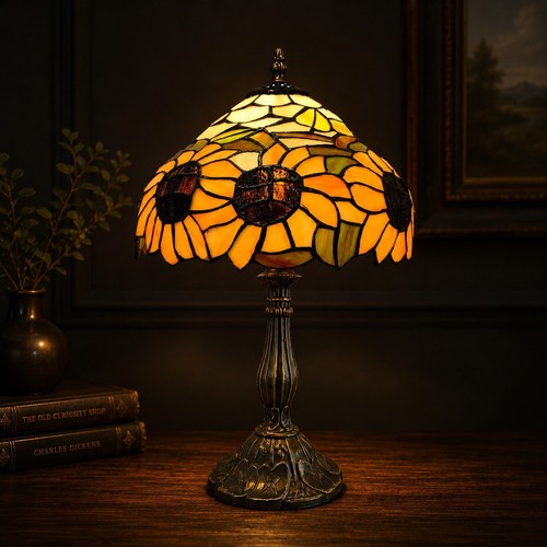 Tiffany style sunflower table - sunflower,