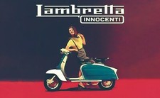 Lambretta Innocenti Moped Flag Course Banner Poster 5 x 3 foot Vintage Design