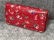 Cath Kidston Women's Pouch Purse Oil Cloth Floral Print Zip Around Fastening