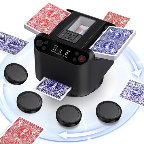 Automatic card shuffler and - card,