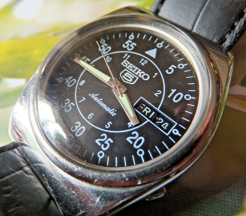 Seiko black fleiger style - black, "fleiger