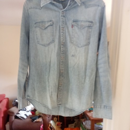 Levis denim large shirt - denim,