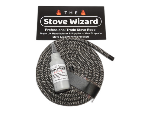 Black stove rope - black, kit