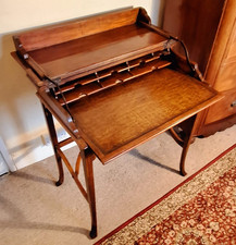 VINTAGE THEODORE ALEXANDER MILITARY CAMPAIGN STYLE METAMORPHIC WRITING DESK