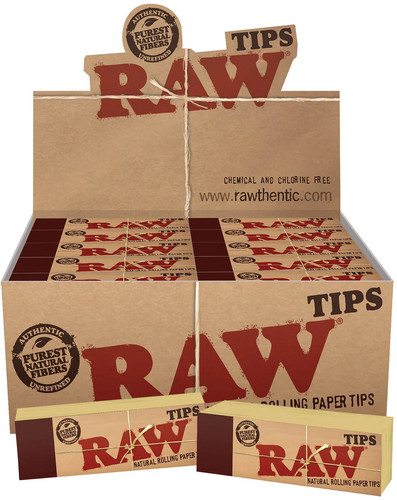 Raw rolling paper tips - tips, smoking