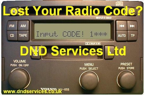 Volvo radio code decode unlock - volvo,