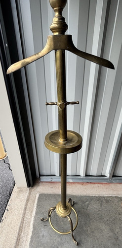 Vintage gentlemens brass valet - brass,