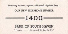 Bank of South Haven Michigan    Advertising Ink Blotter