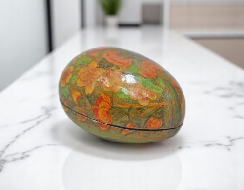 Vintage papier mache egg - vintage,