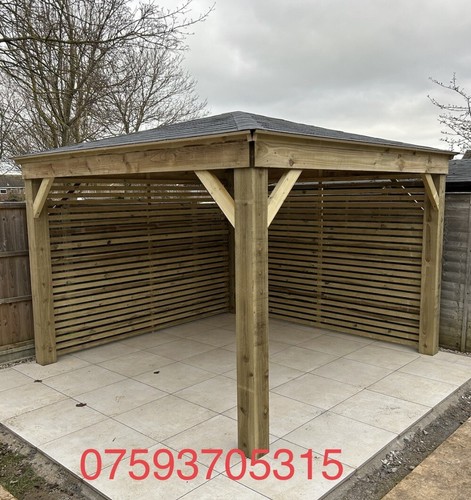 Wooden gazebo slat - 3m,