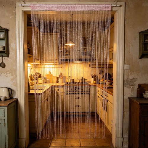 Partition curtain beaded door - beaded,