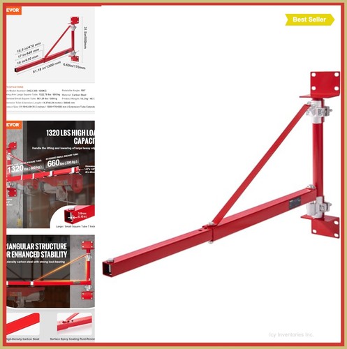 Wall mount jib crane - 1320, lb