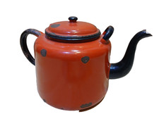 VINTAGE Big Large ENAMEL Red