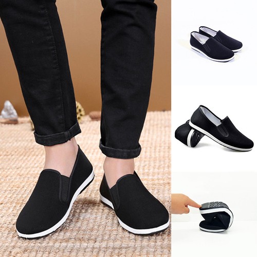 New mens black kung shoes - black,
