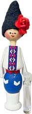 100% Natural Bulgarian Rose Perfume in hand-made Wooden Souvenir Boy  - 2ml