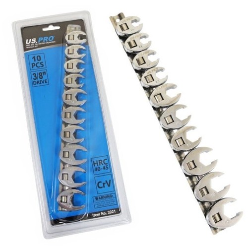 10pc crow foot spanner set - foot,