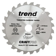 Trend Cordless Mitre Saw, Cross Cut Wood, 184-305mm Dia. - FULL RANGE
