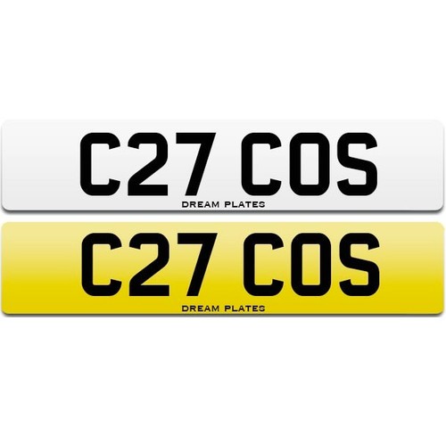 C27 cos number plate - c27, suit
