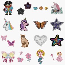 Sew On/Iron On Embroidered Motifs Patches Fabric Applique  - Choose Designs