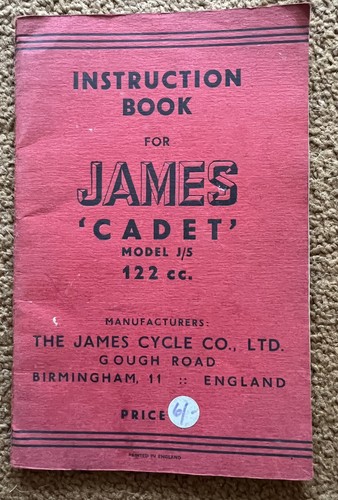 James cadet motor bike - james, j5