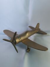 Vintage Solid Brass Airplane
