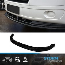 STX FRONT SPLITTER SPOILER LIP GLOSS BLACK FOR VW TRANSPORTER T5.1 2010-2014