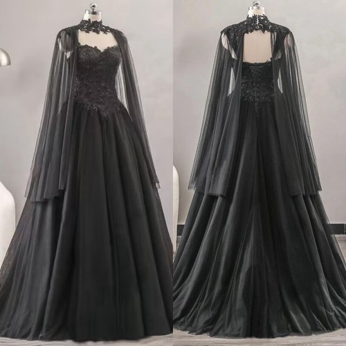 Black gothic wedding dresses - wedding,
