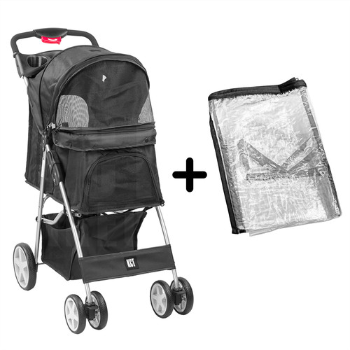 Kct black pet stroller with - kct,