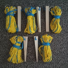 5 yellow rabbit purse nets with wooden pegs (extra wide extra long) ferreting