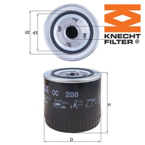 Oil filter knecht - 288, for