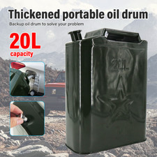 20L Heavy Duty Jerry Can Fuel Oil Diesel Petrol Metal Storage Container + Spout