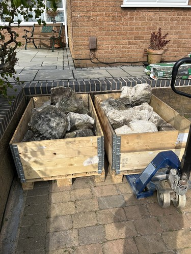 Limestone rockery boulders - limestone,